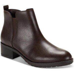 Style & Co. Garnerp Zipper Ankle Boots Brown 5M Block Heel MSRP $49